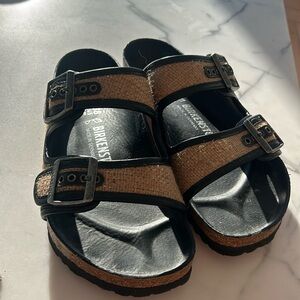 Birkenstock tweed and leather size 38